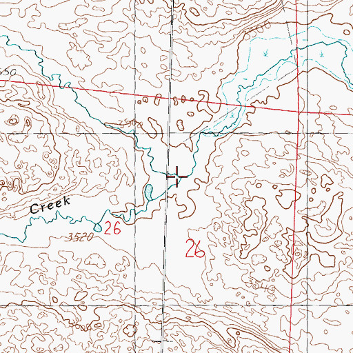 Topographic Map of Sandy Richards Creek, NE