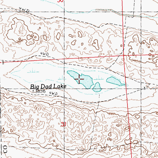 Topographic Map of Big Dad Lake, NE