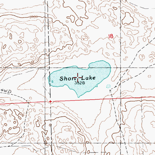 Topographic Map of Short Lake, NE