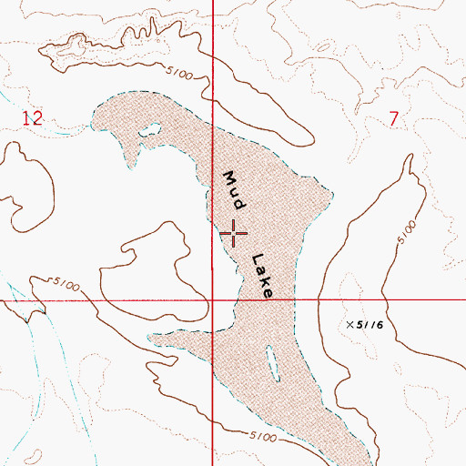 Topographic Map of Mud Lake, AZ