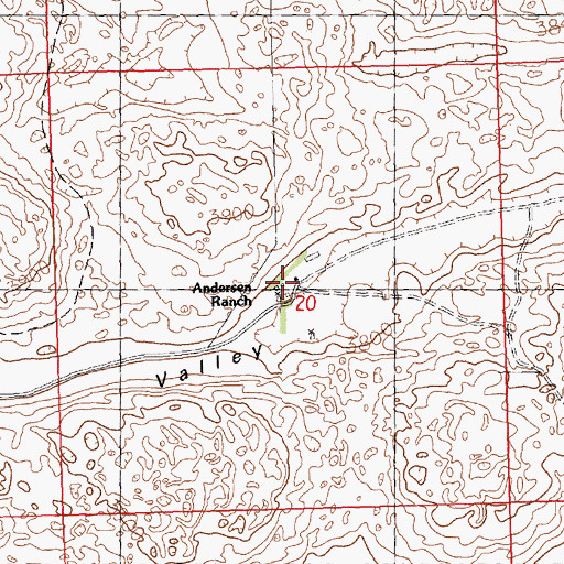 Topographic Map of Anderson Lake, NE