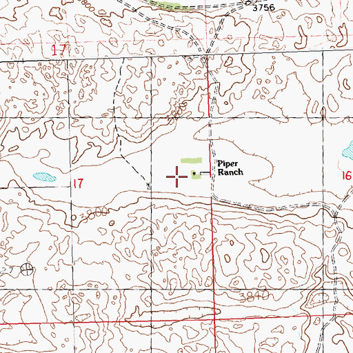 Topographic Map of Piper Ranch, NE