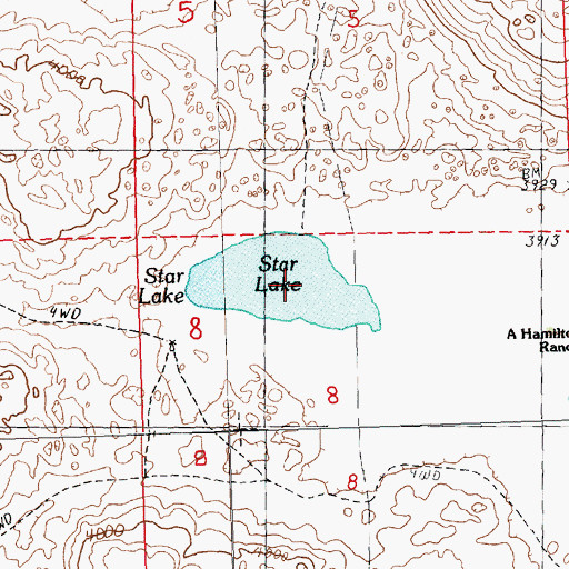 Topographic Map of Star Lake, NE