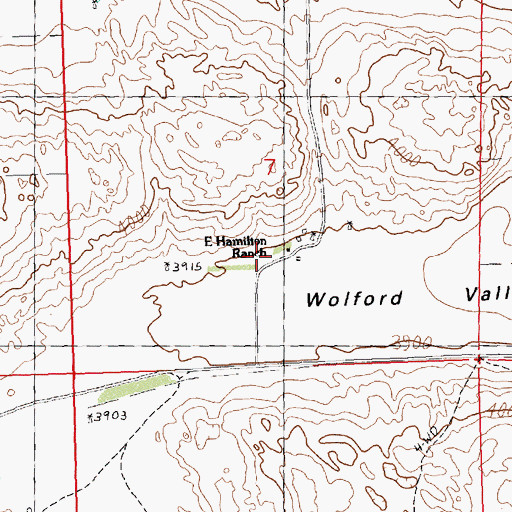 Topographic Map of E Hamilton Ranch, NE