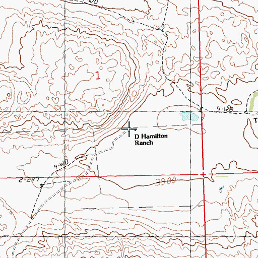 Topographic Map of D Hamilton Ranch, NE