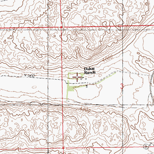 Topographic Map of Dukat Ranch, NE