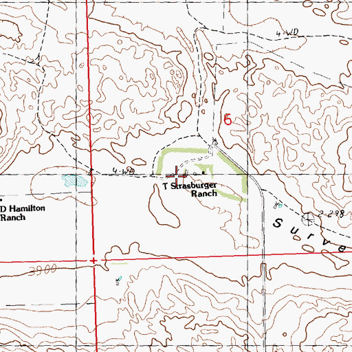Topographic Map of T Strasburger Ranch, NE