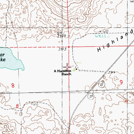 Topographic Map of A Hamilton Ranch, NE