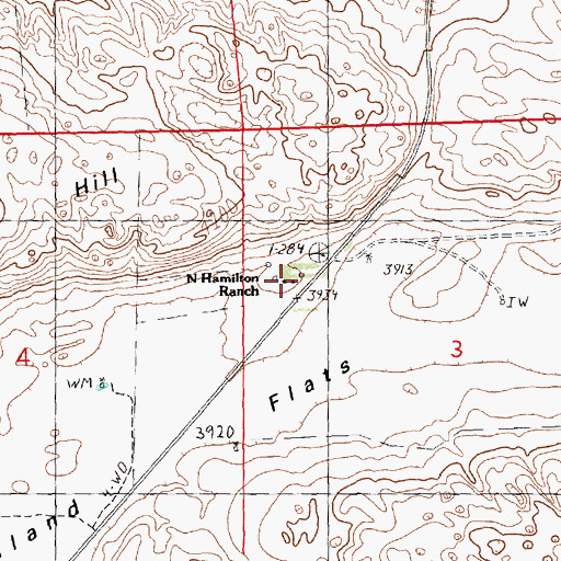 Topographic Map of N Hamilton Ranch, NE