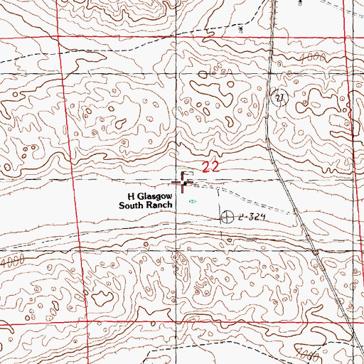 Topographic Map of H Glasgow South Ranch, NE