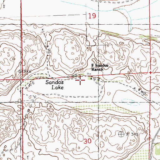 Topographic Map of F Sandoz Ranch, NE