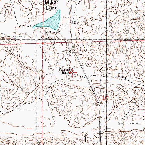 Topographic Map of Peterson Ranch, NE