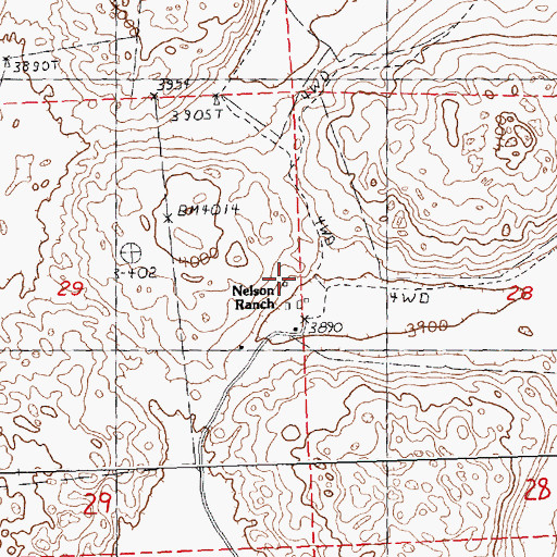 Topographic Map of Nelson Ranch, NE