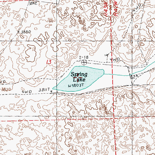 Topographic Map of Spring Lake, NE