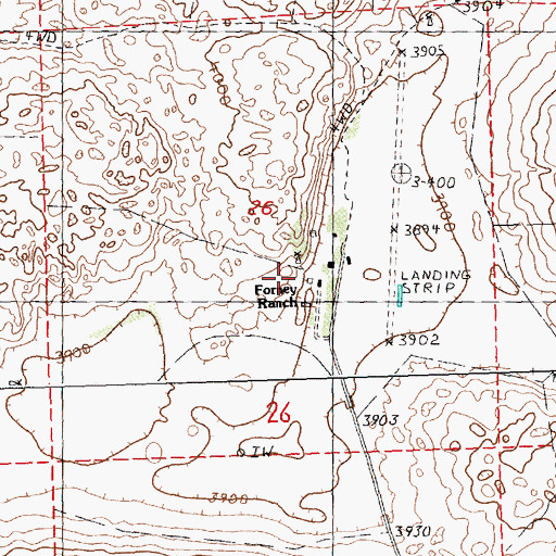Topographic Map of Forney Ranch, NE