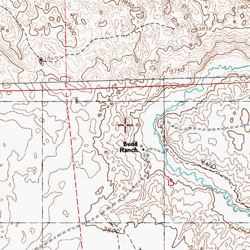 Topographic Map of Budd Ranch, NE