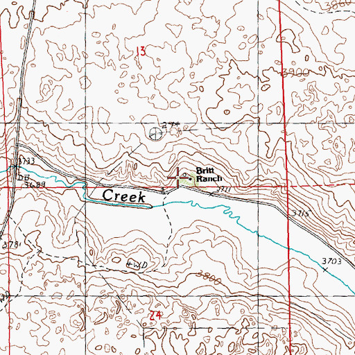 Topographic Map of Britt Ranch, NE