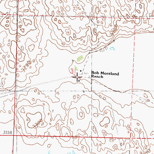 Topographic Map of Bob Moreland Ranch, NE