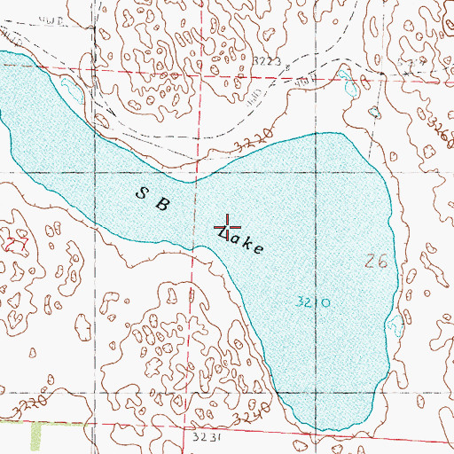 Topographic Map of S B Lake, NE