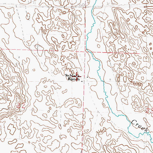 Topographic Map of Schlack Ranch, NE