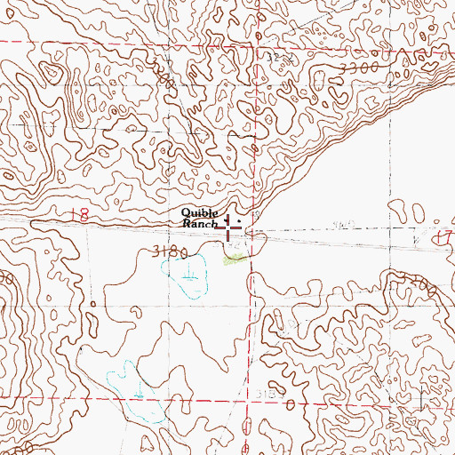 Topographic Map of Quible Ranch, NE