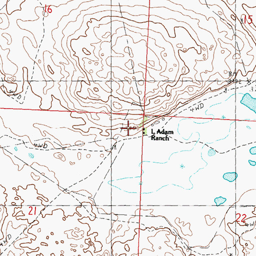 Topographic Map of L Adam Ranch, NE