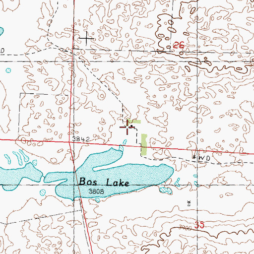 Topographic Map of Bos Ranch (historical), NE