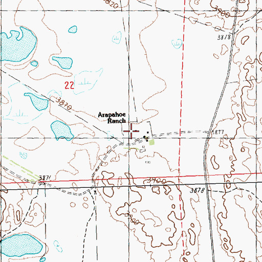 Topographic Map of Arapahoe Ranch, NE