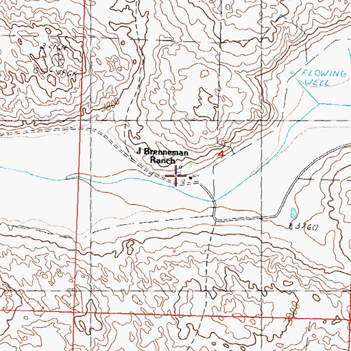 Topographic Map of J Brenneman Ranch, NE