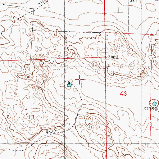 Topographic Map of F Gibson Ranch (historical), NE
