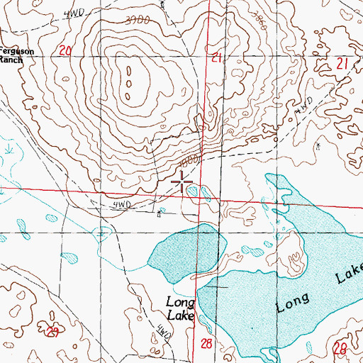 Topographic Map of Ferguson - Becker School (historical), NE