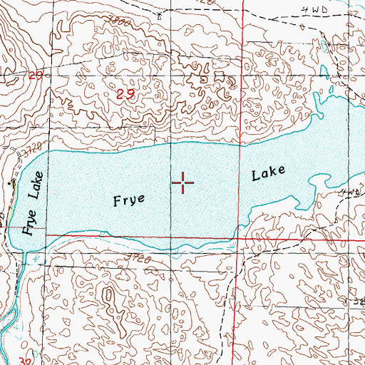 Topographic Map of Frye Lake, NE