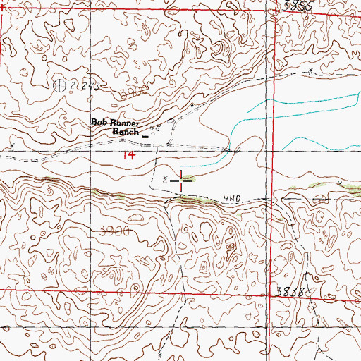 Topographic Map of Bob Runner Ranch, NE
