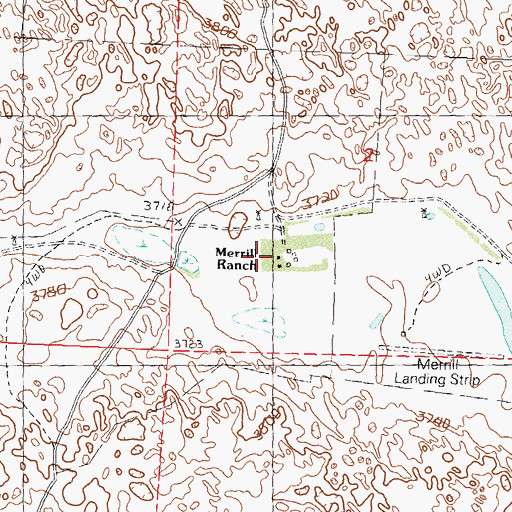 Topographic Map of Merrill Ranch, NE