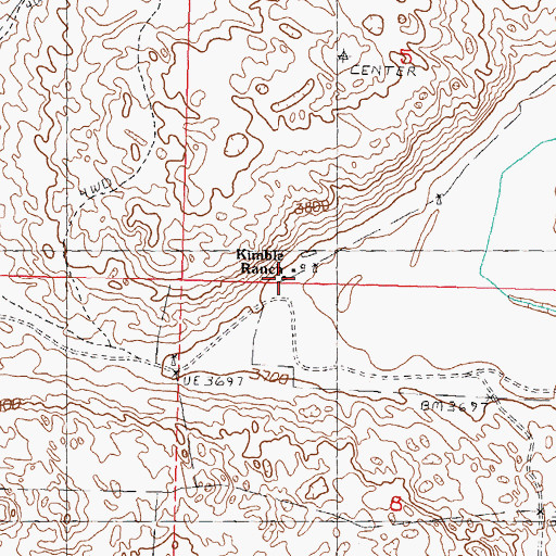 Topographic Map of Kimble Ranch, NE