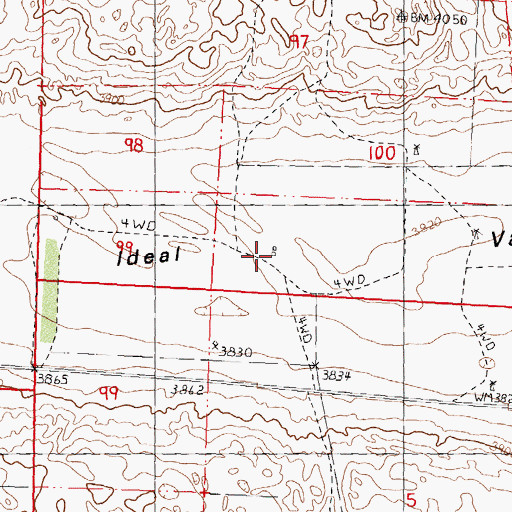 Topographic Map of K King Ranch (historical), NE