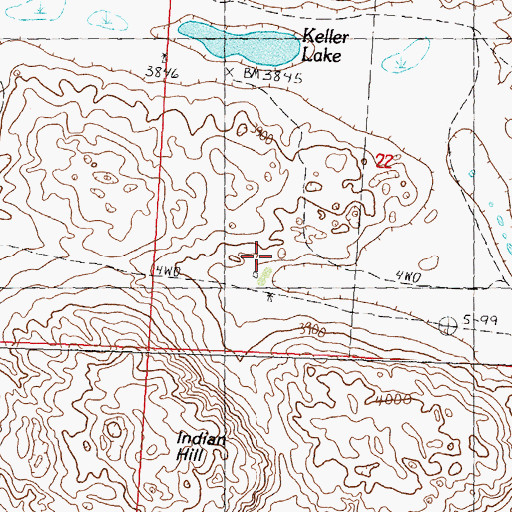 Topographic Map of Keller Ranch (historical), NE