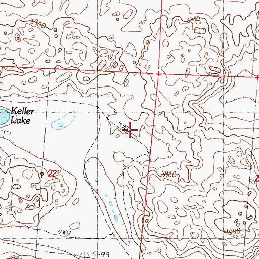 Topographic Map of Keller School (historical), NE