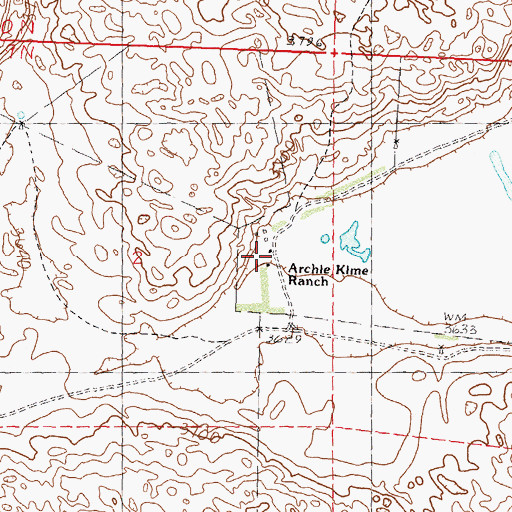 Topographic Map of Archie Kime Ranch, NE