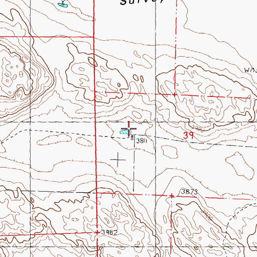 Topographic Map of Kingsbury Ranch (historical), NE