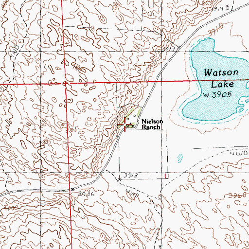 Topographic Map of Nielson Ranch, NE