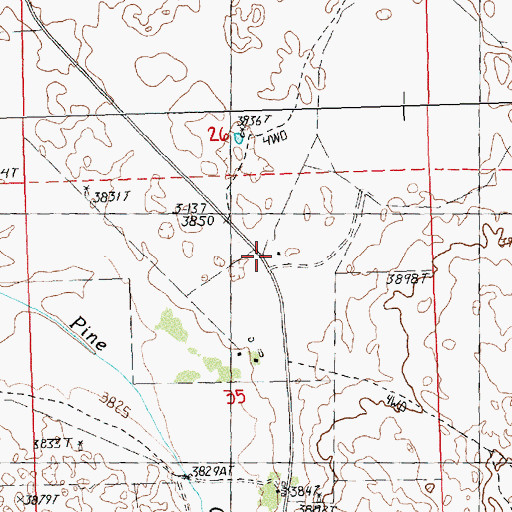 Topographic Map of North School Number 165 (historical), NE