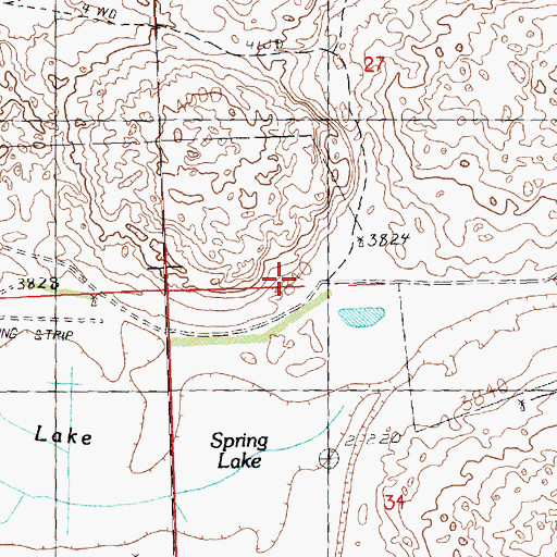 Topographic Map of School Number 166 (historical), NE