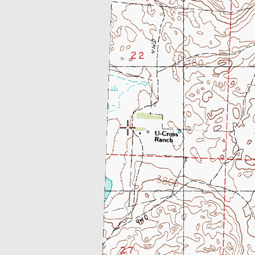 Topographic Map of U Cross Ranch, NE