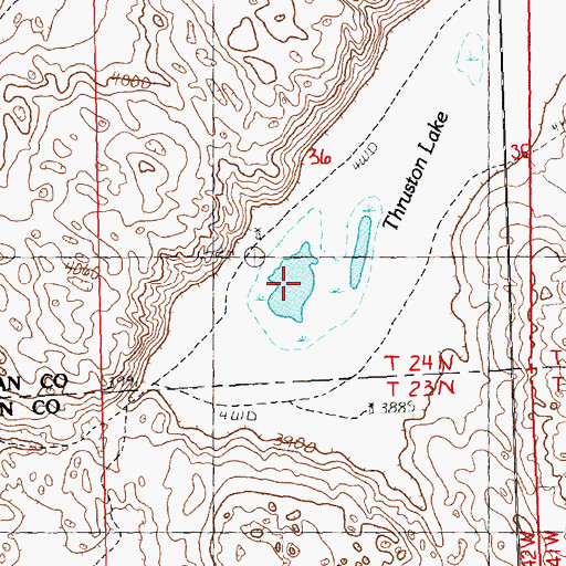 Topographic Map of Thruston Lake, NE