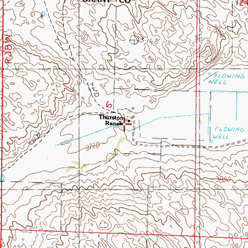 Topographic Map of Thurston Ranch, NE