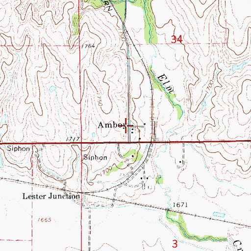 Topographic Map of Amboy, NE