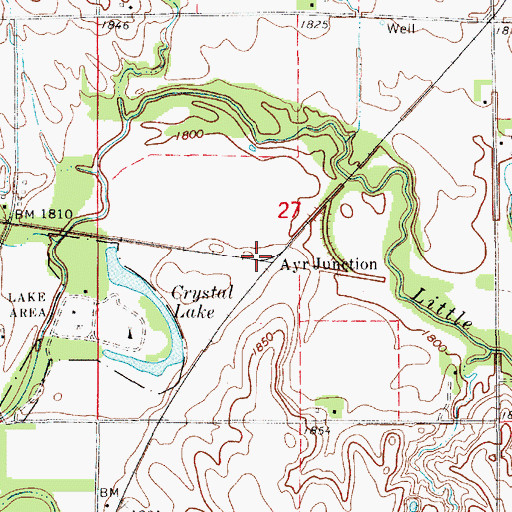 Topographic Map of Ayr Junction, NE