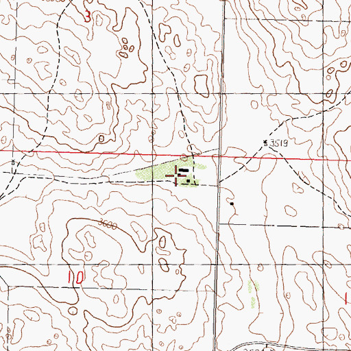 Topographic Map of Calora, NE