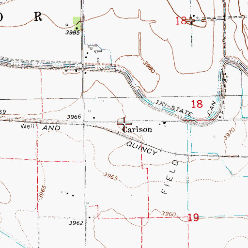 Topographic Map of Carlson, NE